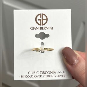 GIANI BERNINI cubic zirconia 18k gold over sterling silver ring
